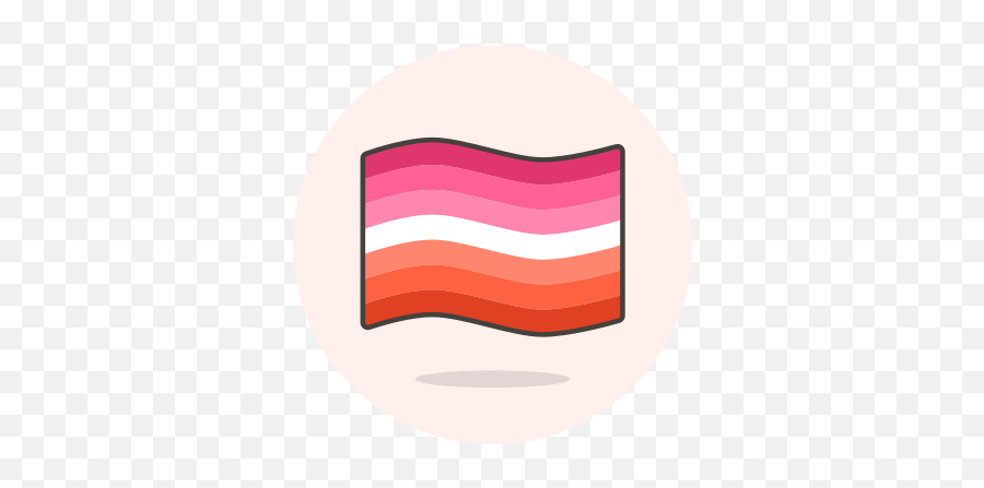 Flag Lesbian Wave Free Icon Of Lgbt Illustrations - Horizontal Emoji,Lgbt Flag Emojis