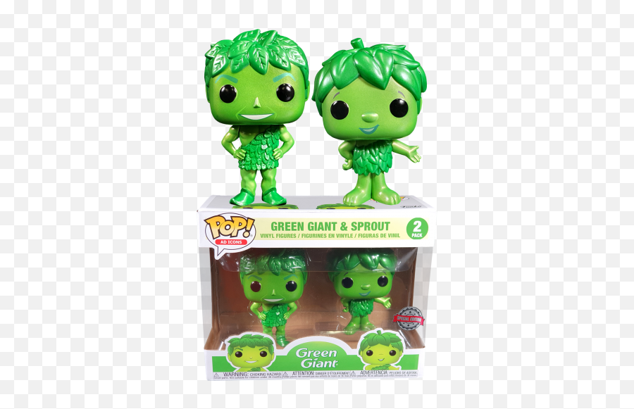 Green Sprout Metallic Vinyl Figure - Green Giant And Sprout Funko Pop Emoji,Jolly Green Giant Emoticon