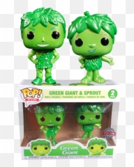 Green Sprout Metallic Vinyl Figure - Green Giant And Sprout Funko Pop Emoji,Jolly Green Giant Emoticon