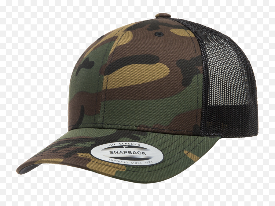 6606ca Retro Trucker Camo - The Hat Pros Camo Trucker Hat Emoji,Camo Print Your Emotion