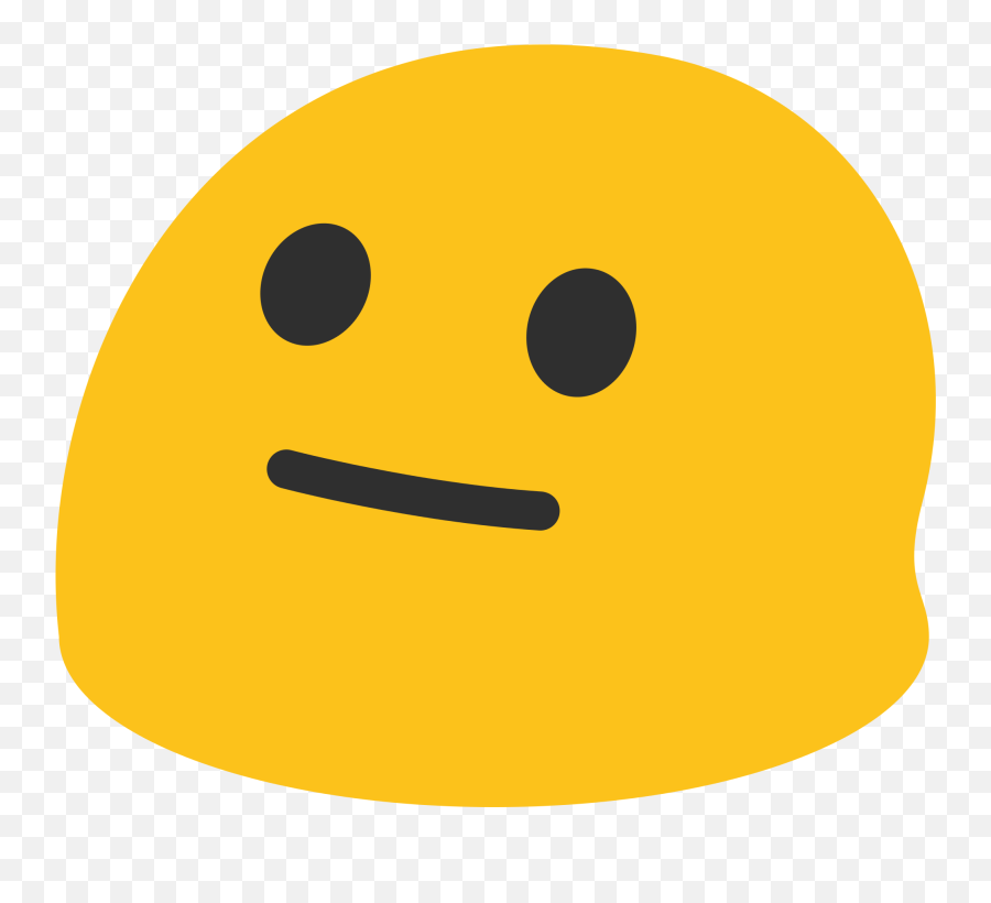 Android Straight Face Emoji - Android Neutral Face Emoji,Sweating Emoji