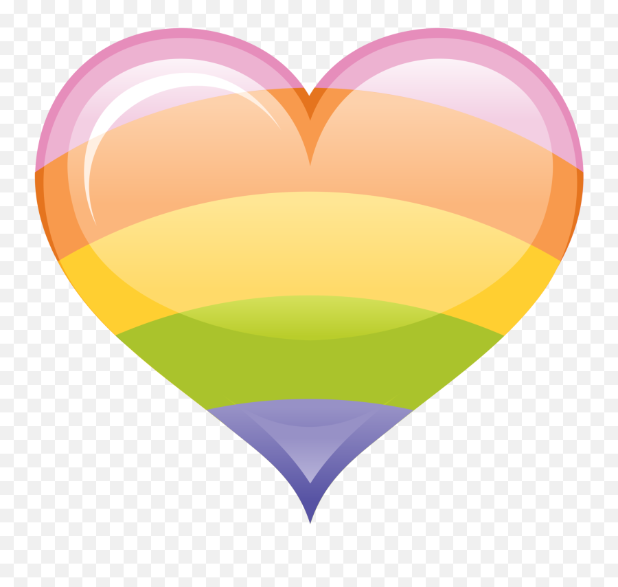 Free Rainbow Retro Heart 1187583 Png With Transparent Background Emoji,Omg Emoji Copy And Paste