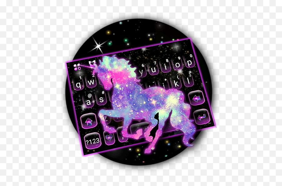 2020 Night Galaxy Unicorn Keyboard Theme Android App - Unicorn Emoji,Teclado Emoji Samsung