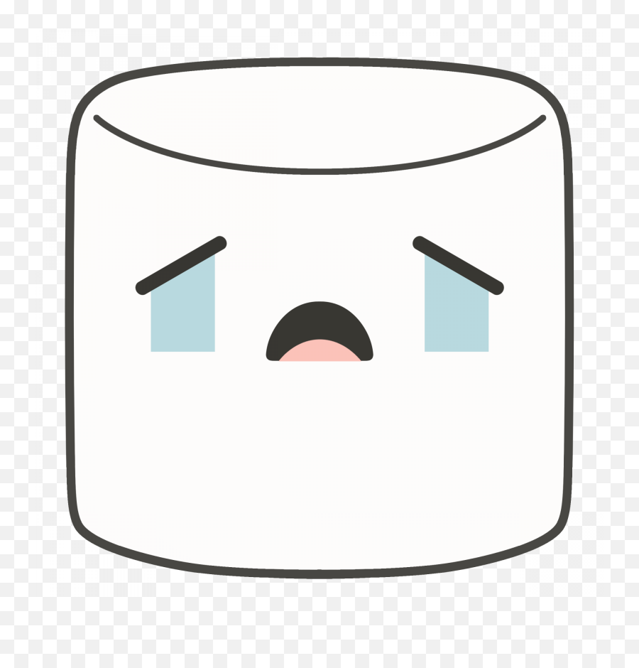 Crying Marshmallow Clipart - Full Size Clipart 2849059 Dot Emoji,Marshmallow Emoji