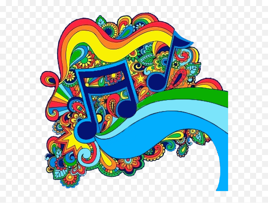 Psychedelic Music Psd Official Psds - Groovy Music Notes Emoji,Trippy Emoji