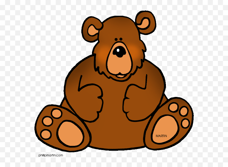 Free Animals Clip Art By Phillip Martin Brown Bear - Clip Black Bear Clip Art Emoji,Bear Emoticon