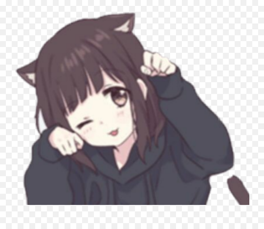 The Most Edited Lloro Picsart - Anime Neko Hand Gestures Emoji,Emoticon Campeón