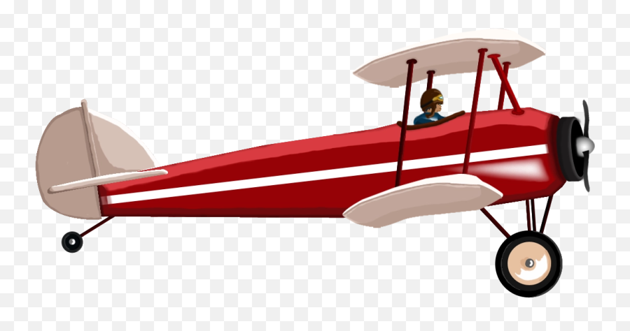 Download Free Png Red Biplane Opengameartorg - Dlpngcom Transparent Background Vintage Airplane Clipart Emoji,Biplane Emoji