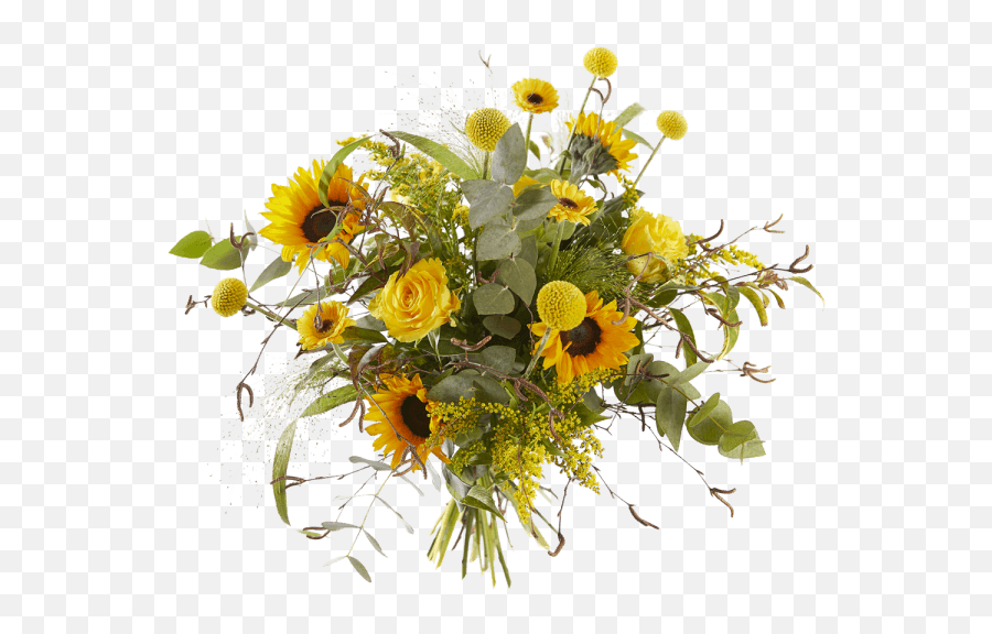 Bouquet Sunshine - Boeket Met Zonnebloemen Emoji,Facebook Emoticons Flowers