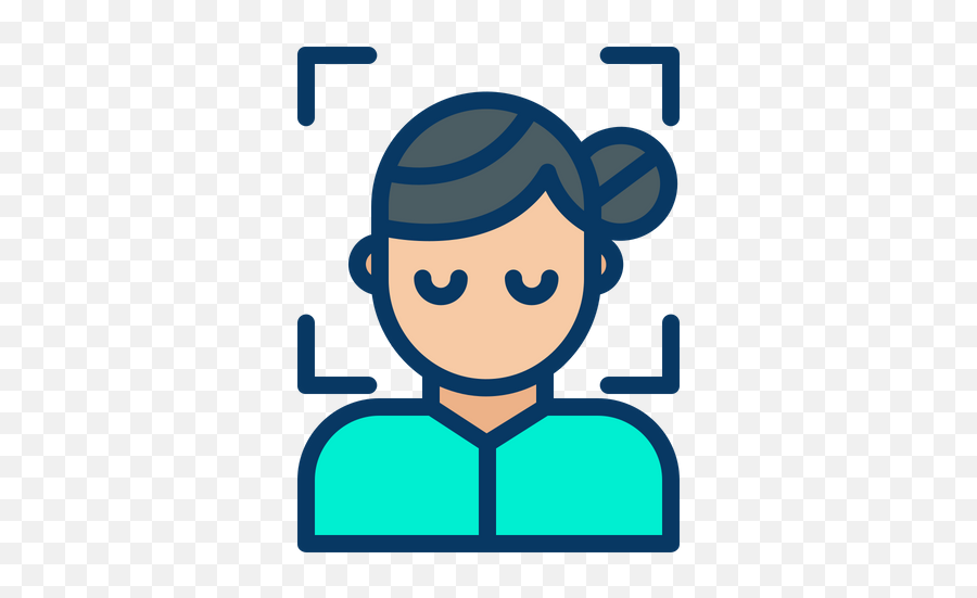 Woman Face Scan Icon Of Colored Outline - Scan Person Icon Png Emoji,Gynecologist Emoji