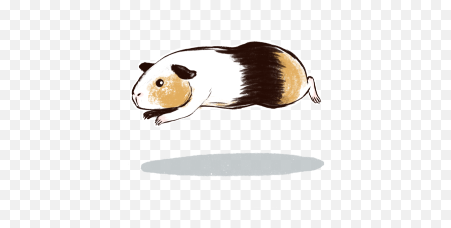 Guinea Pigs Love And Trust - Cartoon Guinea Pig Running Emoji,Dog Emotion Committed To Human Pig