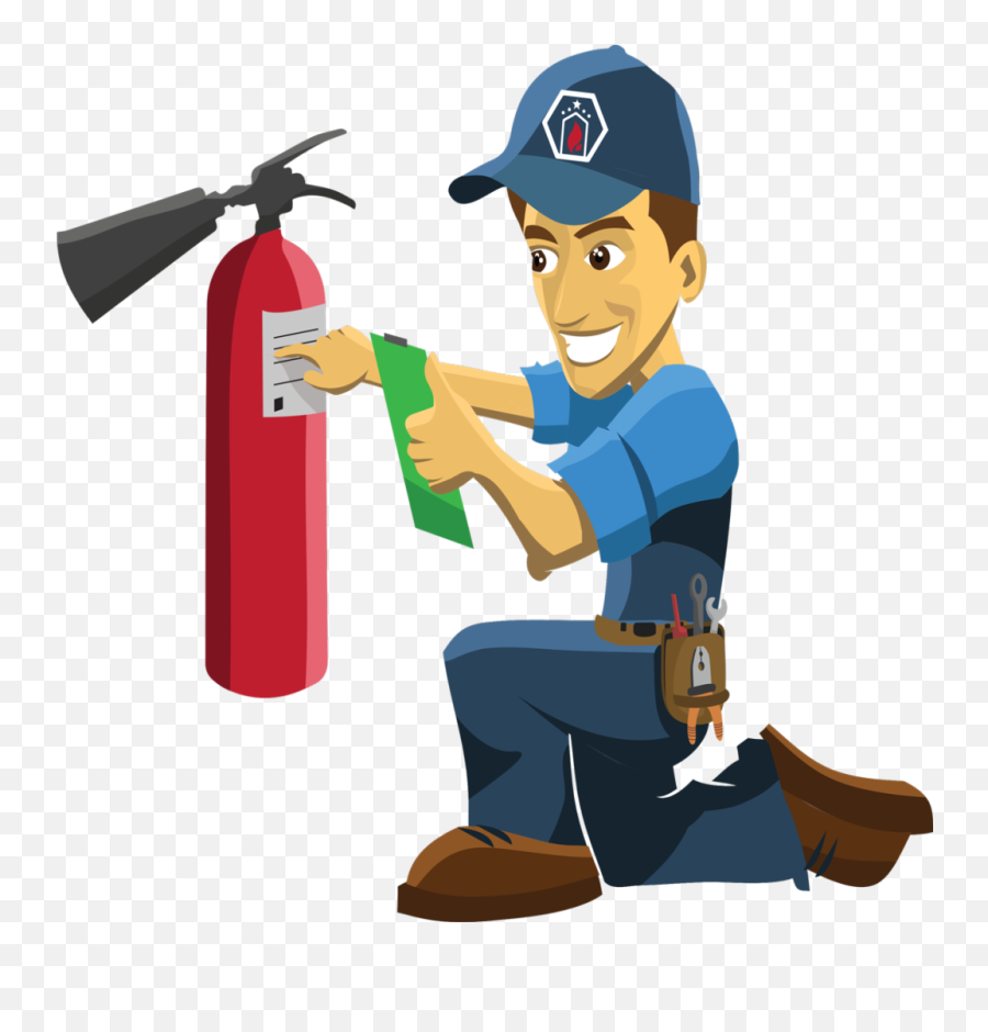 Fire Extinguisher Check Clipart Hd Png - Fire Inspector Clip Art Emoji,Fire Extinguisher Emoji