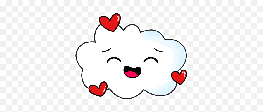 Cloud Emoji Sticker - Cloud Emoji Cute Discover U0026 Share Gifs Happy,10 Rain Emoji