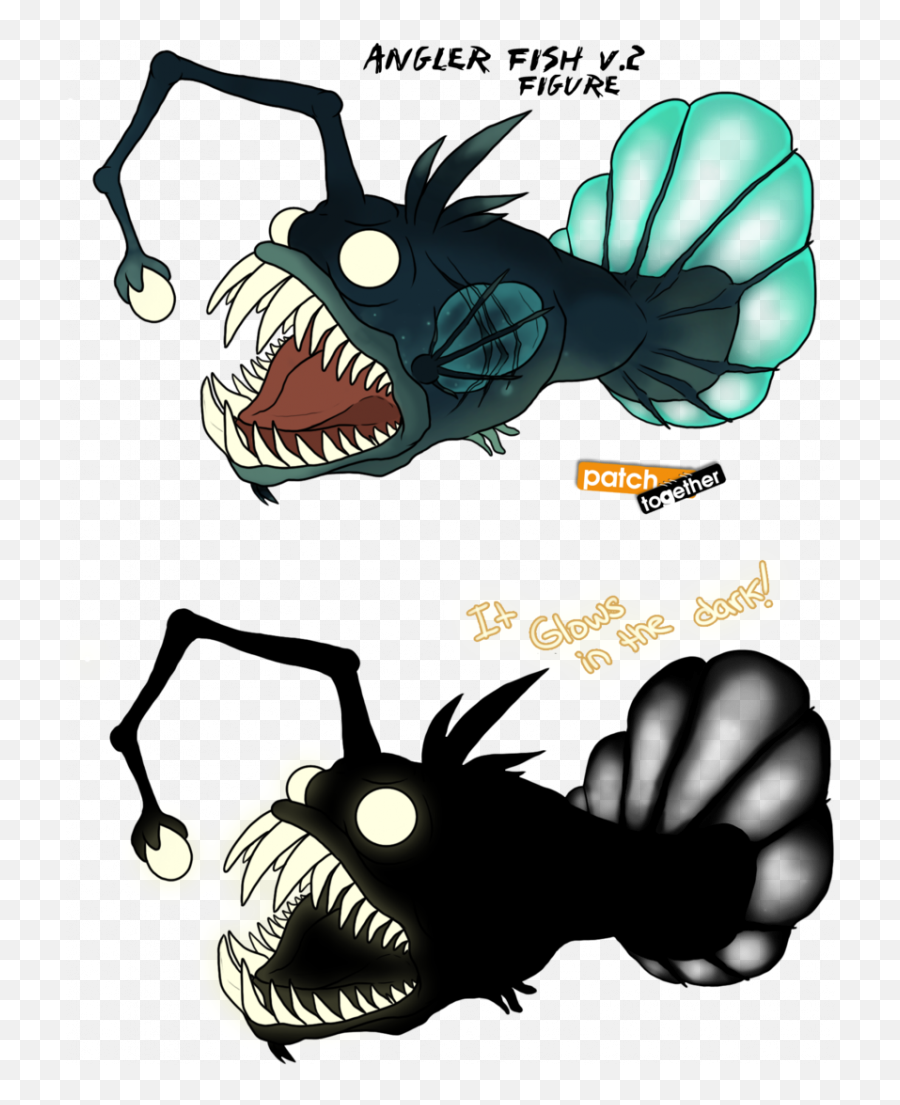 Angler Fish V - Angler Fish Drawing Cute Usepng Fish Drawing Cute Transparent Png Emoji,Blobfish Emoji