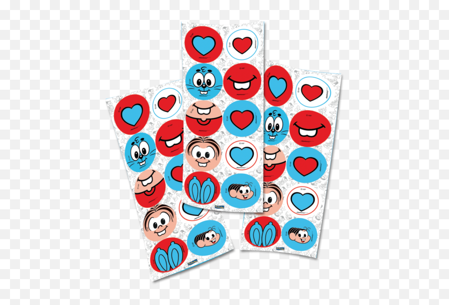 Adesivo Redondo Monica Core 30 30 - Adesivo Redondo Turma Da Monica Emoji,Caixinhas Personalizadas Carinhas Emojis