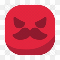 Free Angry Face With Mustache Flat - Dot Emoji,Mad Moustache Emojis
