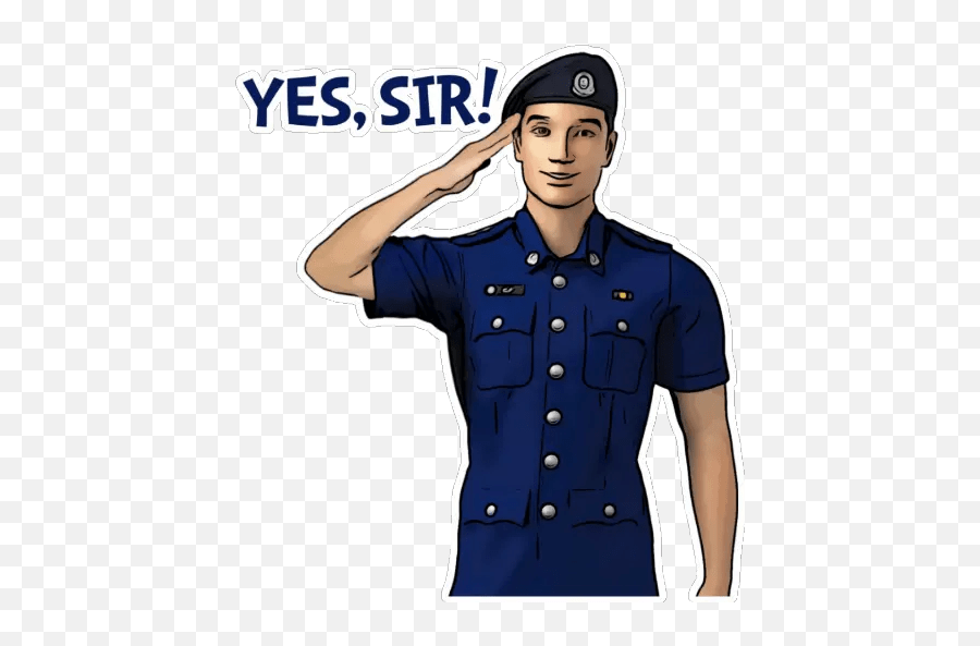 Inspector Clif 2 - Police Salute Sticker Emoji,Emojis Salute Images