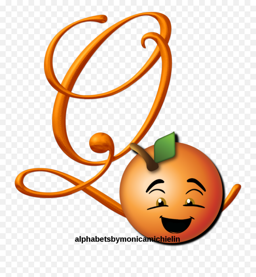 Monica Michielin Alphabets Orange Fruit Smile Alphabet - Scritta Hoana Da Colorare Emoji,Orange Fruit Emoji