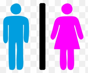 Men Women Toilet Sign Clipart Icon - Men And Women Icon Emoji,Emoji Female Icon Png