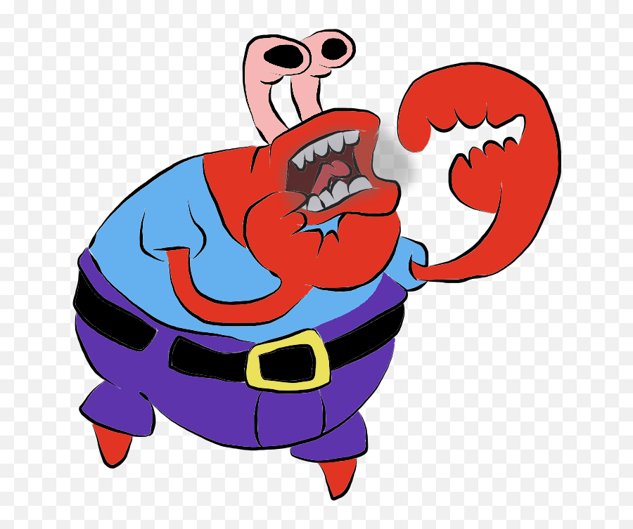 Spongebob Mr Krabs Choking Patrick - Megazooom Emoji,Mr. Krabs Emoticon Facebook