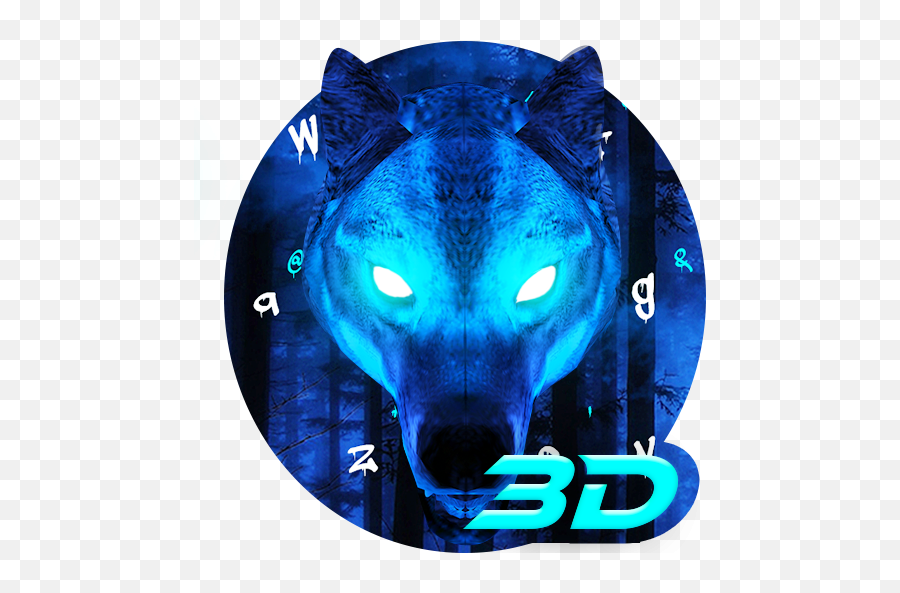 Ice Wolf 3d Keyboard Theme - Android Emoji,Shark Emoji Keyboard