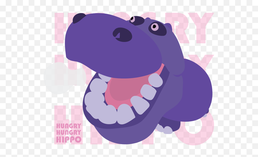 Hippopotamus Clipart Happy Hippo - Purple Hungry Hippo Emoji,Hippo Emoticons