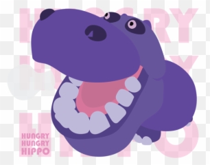 Hippopotamus Clipart Happy Hippo - Purple Hungry Hippo Emoji,Hippo Emoticons