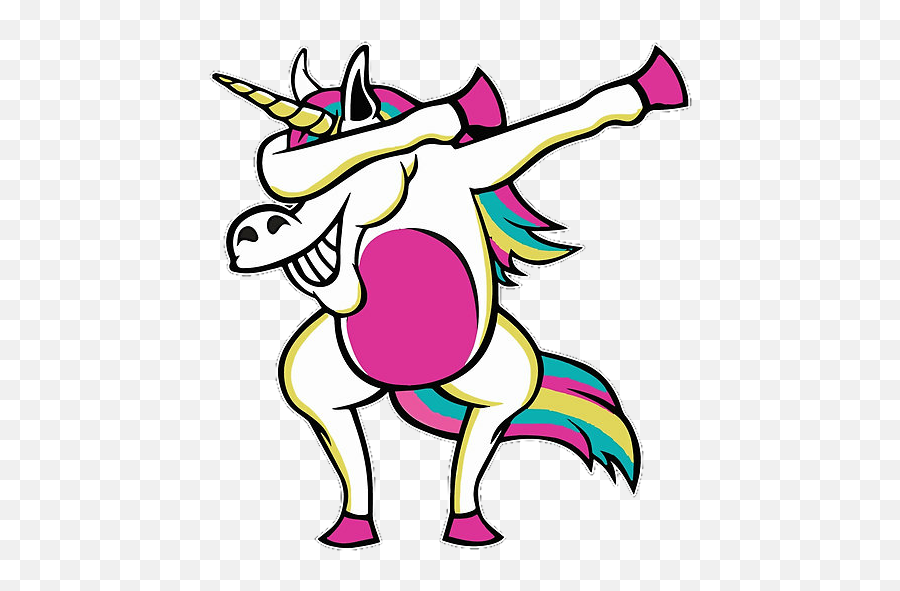 Hd Unicorn Dab Transparent Png Image - Transparent Dabbing Unicorn Png Emoji,Squidward Dab Emoji