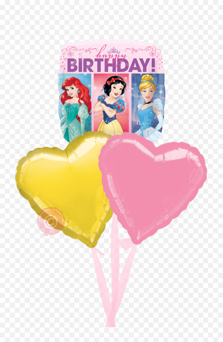 Multi - Princess Dream Big Happy Birthday Disney Princess Birthday Emoji,Triple Heart Emoji
