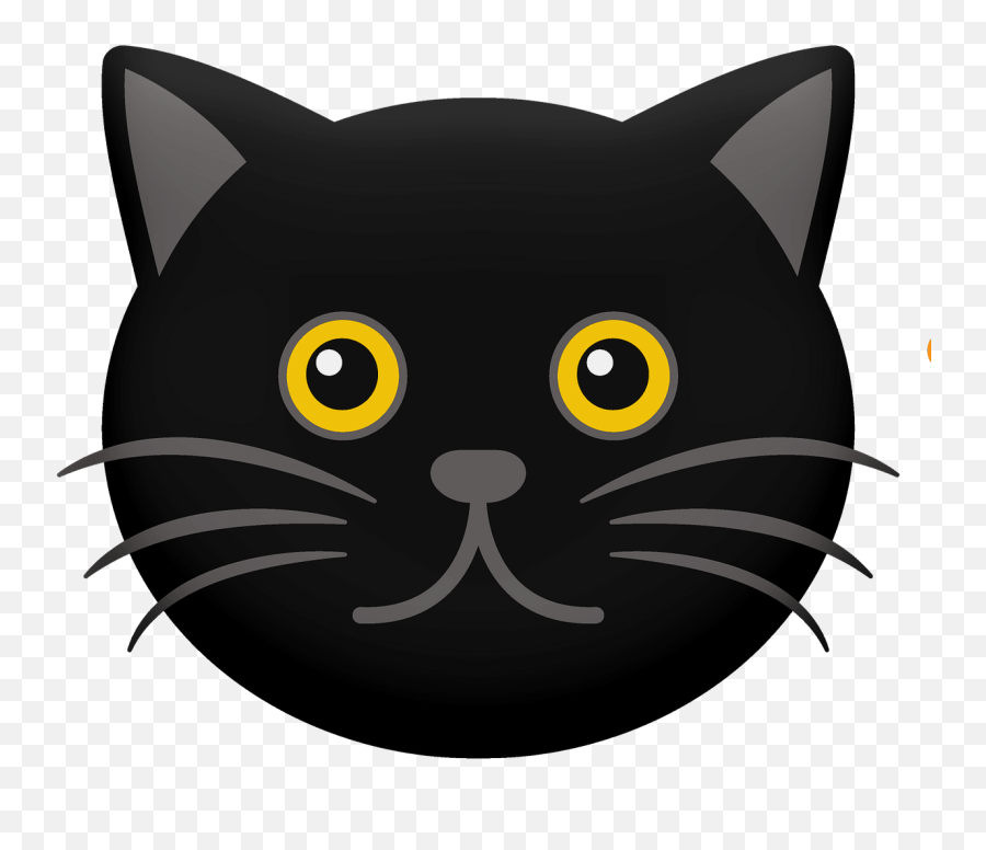 Cartoon Black Cat Face Clipart Free Download Transparent - Gwanghwamun Gate Emoji,Sad Cat Emoji