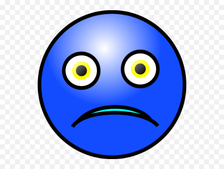 Emoticon Sad Face Clip Art Free Image - Dot Emoji,Worried Emoticon