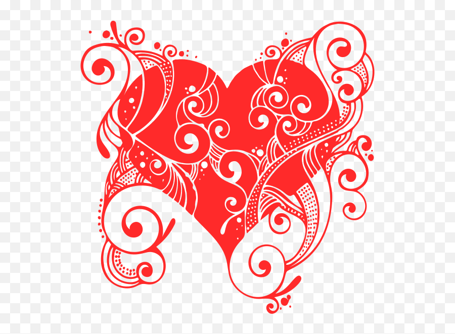 Fancy Heart Free Svg File - Svgheartcom Dekoratif Love Emoji,Heart Emoji Svg