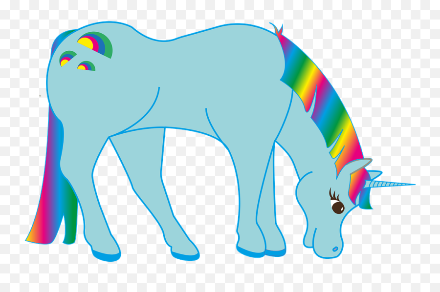100 Unicorn Vector - Animado Bonito Dibujos De Unicornios Emoji,Unicorn Emoticon With Rainbow