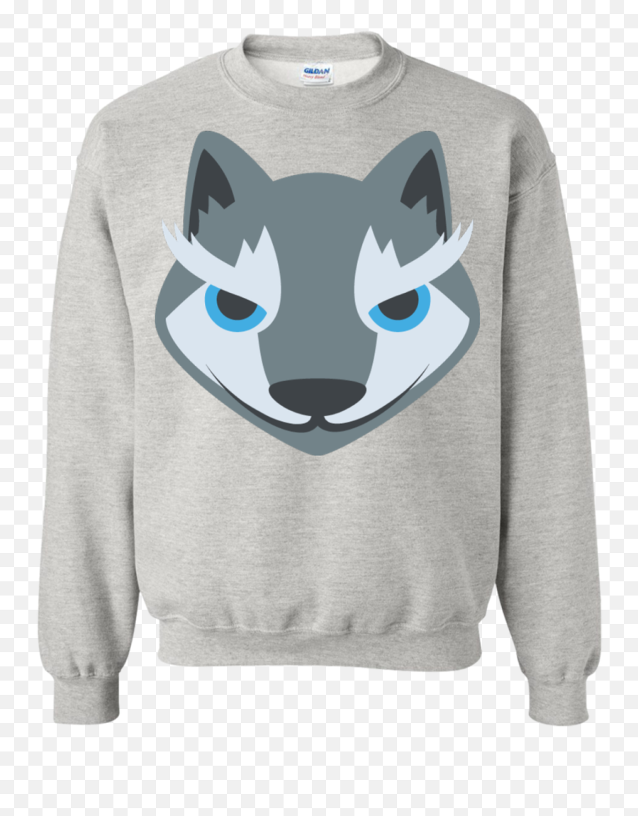 Wolf Face Emoji Sweatshirt - T Shirt Louis Vuitton Dragon Ball,Emoji 100 Shirt