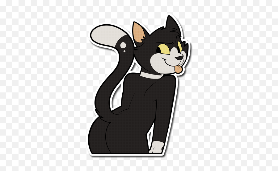 Kuroshi Catte By Christopher Snowhill - Fictional Character Emoji,Tuxedo Cat Emoticon