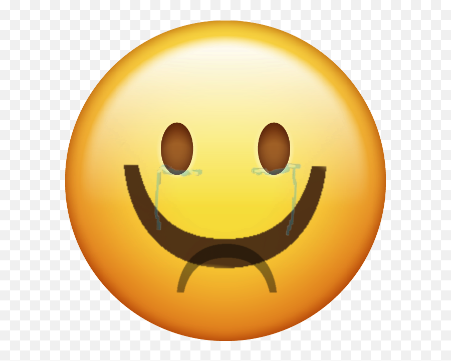 Smile Emoji Face Yellow Tear Sad Grey - Smile Sad Emoji,\[t]/ Emoticon