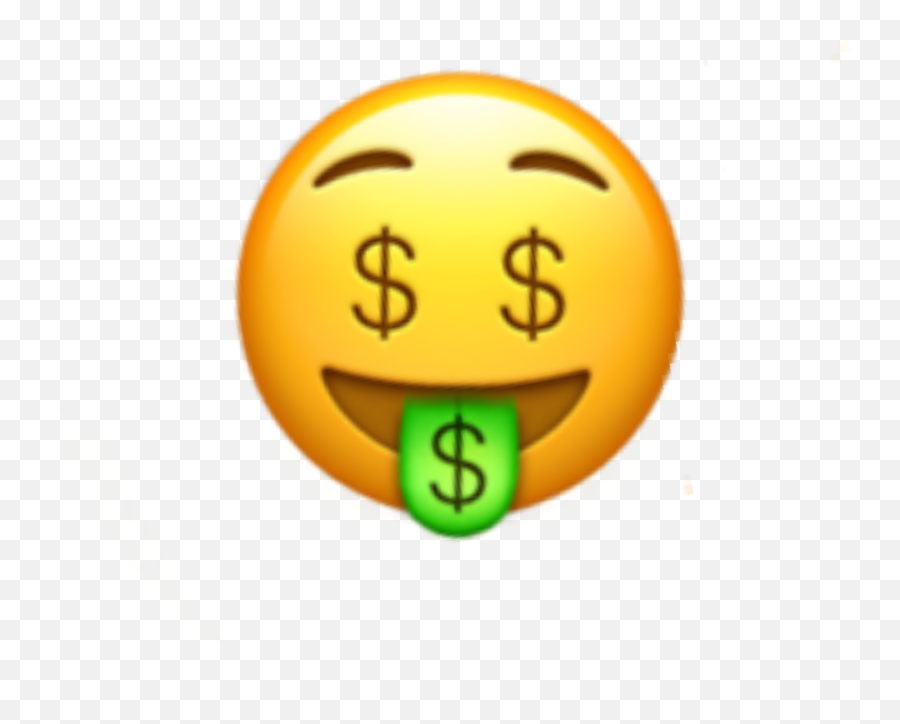 Money Face Emoji Moneyeyes Eyes Iphone - Happy,Money Emoji
