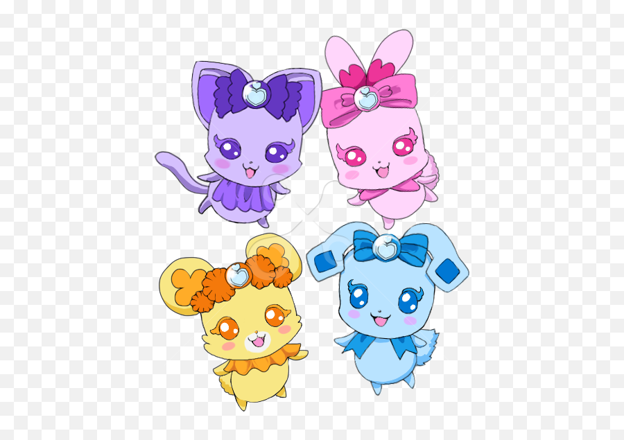 Anime Animals Glitter Force - Glitter Force Pixies Emoji,Magical Girl Anime Different Emotions In Creatures