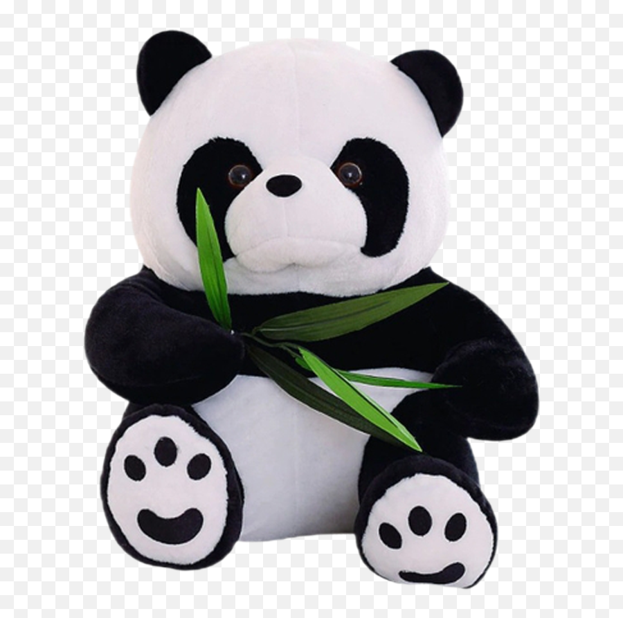 Panda With Bamboo Leaves Plush Toys For - Panda Doll With Leaf Emoji,Emotions Plush