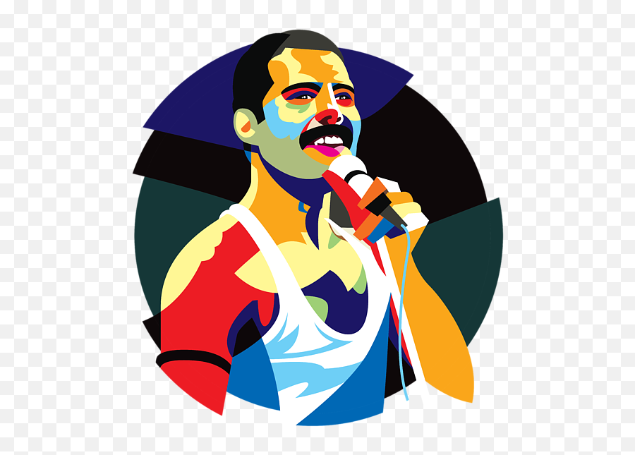 Freddie Mercury Fleece Blanket - Freddie Mercury Illustration Emoji,Freddie Mercury Emoticon Facebook