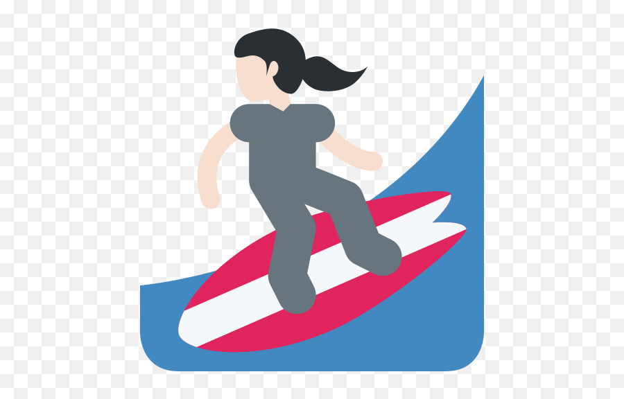 Woman Surfing Emoji With Light,Surfs Up Emoticon