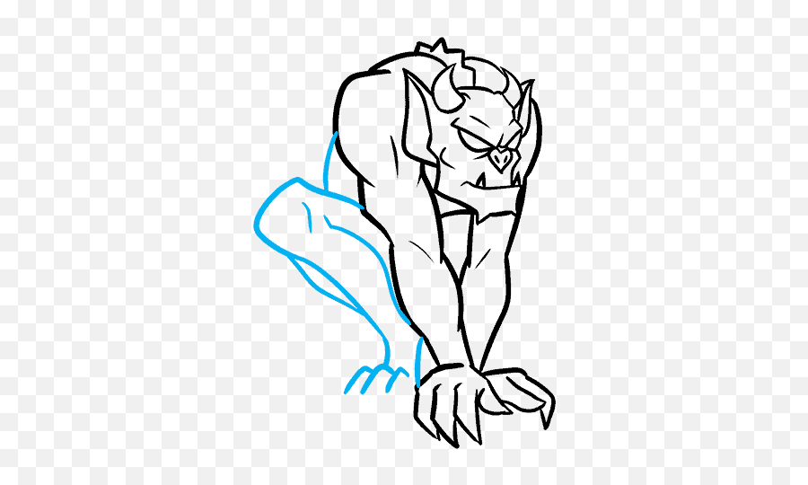 How To Draw A Gargoyle - Easy Gargoyle Drawing Emoji,Drain Your Emotions Drawing