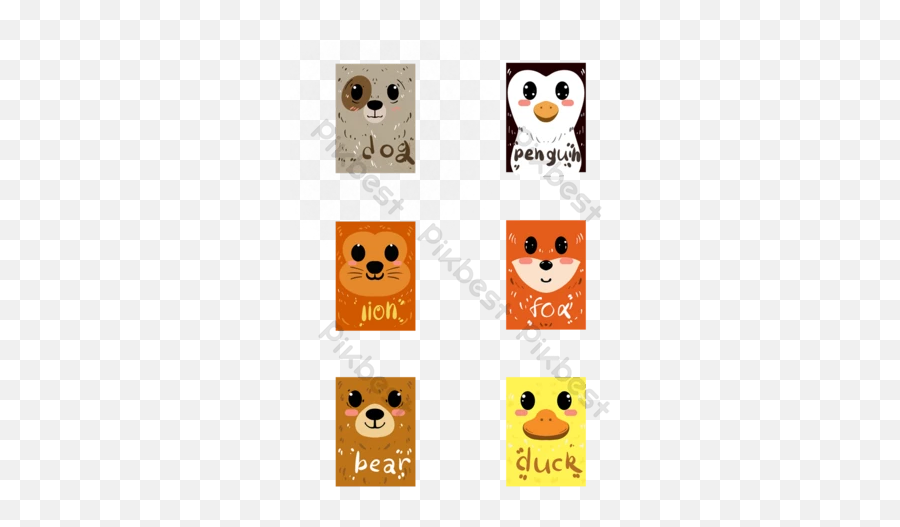Round Cute Head Animal Design Png Images Ai Free Download Emoji,Smiley Emoticon Licking Puppy