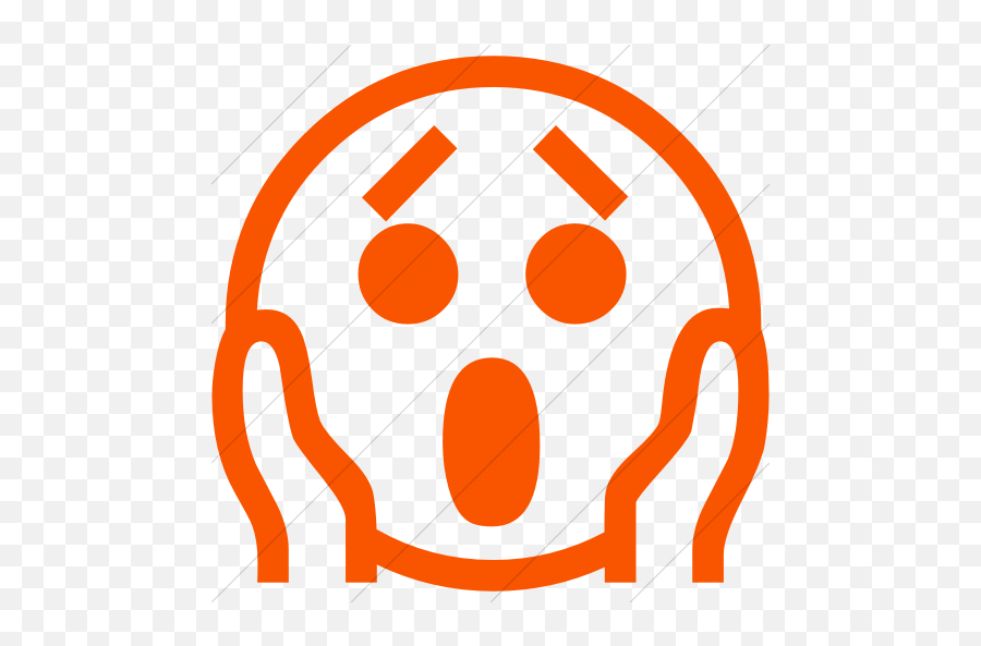 Iconsetc Simple Orange Classic Emoticons Face Screaming In - Dot Emoji,Emoticons For Computer