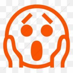 Iconsetc Simple Orange Classic Emoticons Face Screaming In - Dot Emoji,Emoticons For Computer
