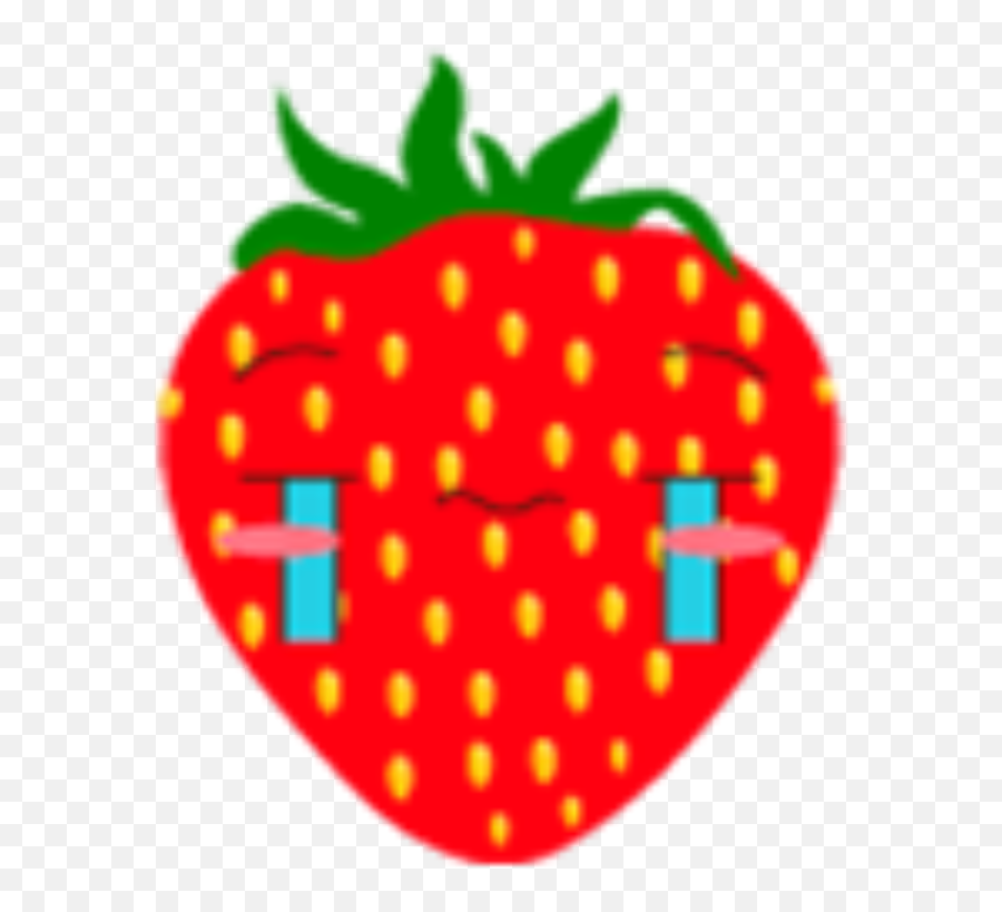 Strawberry Cry Emoji,Japense Crying Emoticon