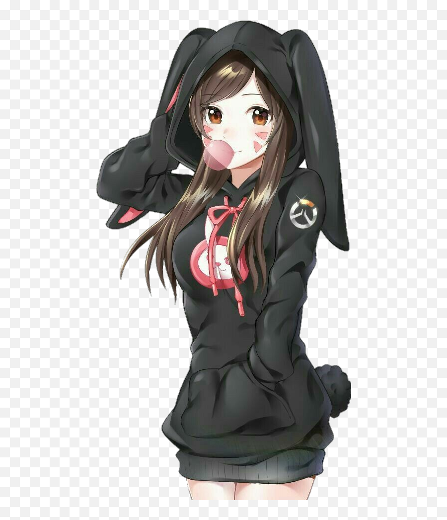 Girl Anime Animegirl Cute Sticker By Lemon Tea - Overwatch Anime Emoji,Woman With Bunny Ears Emoji