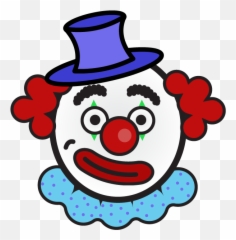 A Clown Illustration - Cartoon Clipart Full Size Clipart Fact Or Opinion Clown Emoji,Cute Clown Emoji