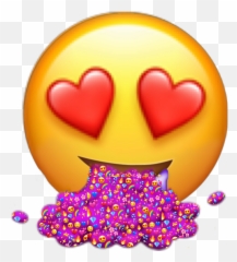 Loveit Hearteyes Sticker Emoji,Puking Emoji