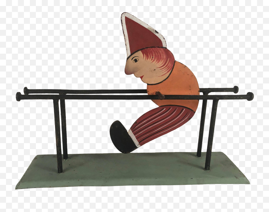 1950s Vintage Dunce Toy On Parallel Bars With Motion - Fictional Character Emoji,Free Dunce Cap Emoticon For Facebook